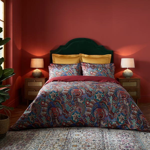 Dorma Persian Jewel Velvet Duvet Cover and Pillowcase Set image 1 of 4