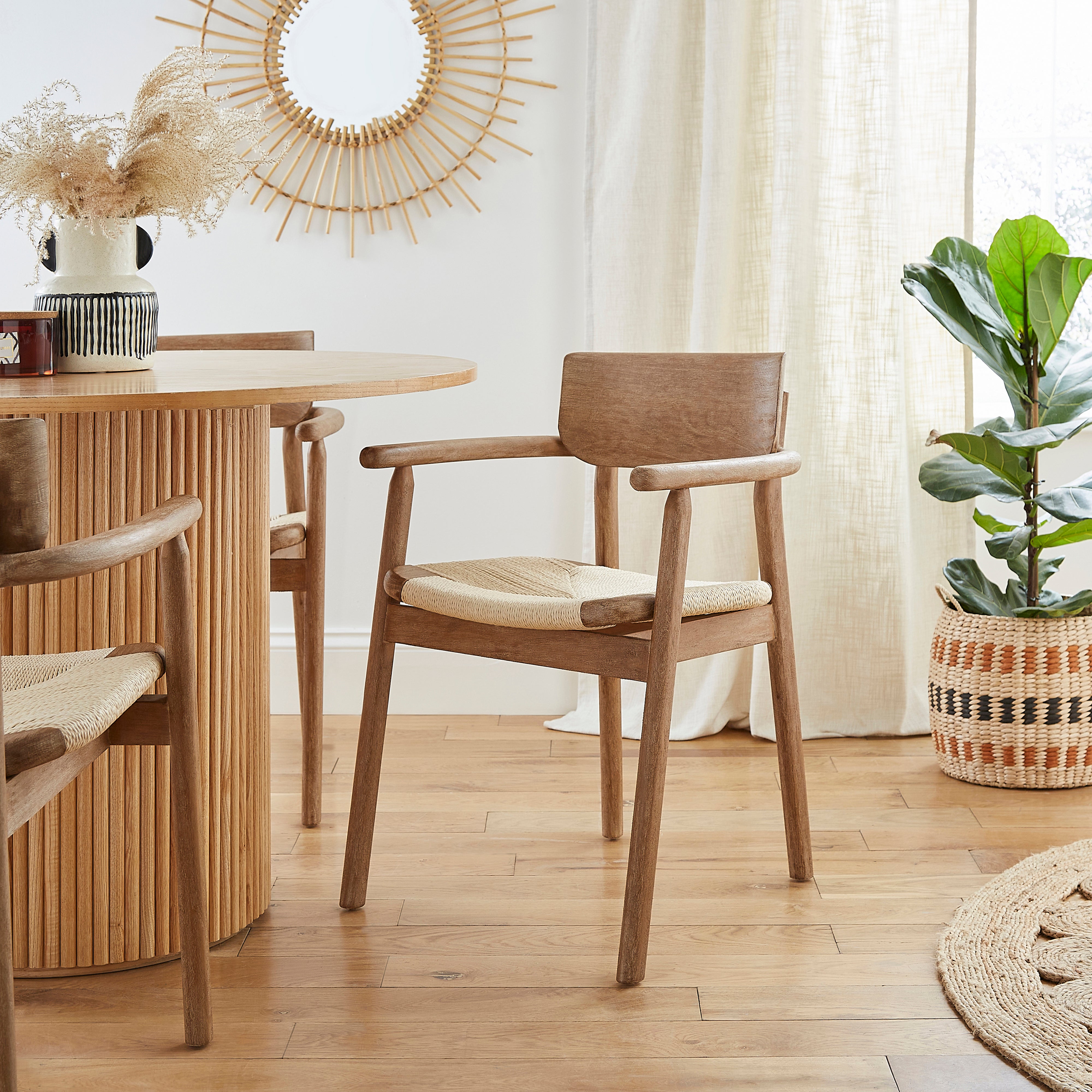 Kayla Carver Dining Chair Natural
