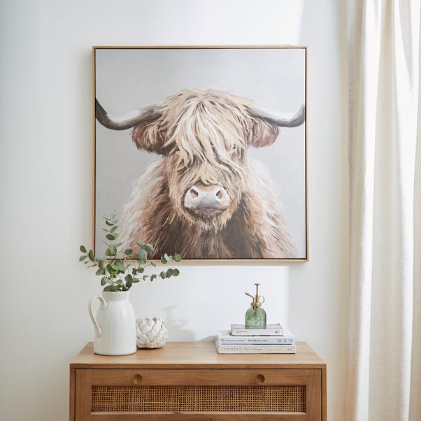 Highland Cow Framed Canvas image 1 of 3