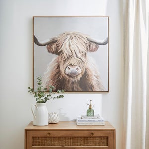 Highland Cow Framed Canvas
