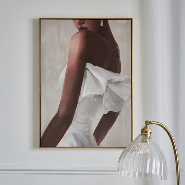 Lady in White Dress Framed Canvas image 1 of 3