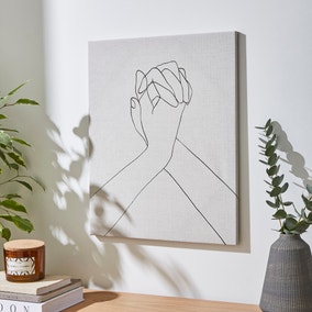 Hands Line Drawing Canvas