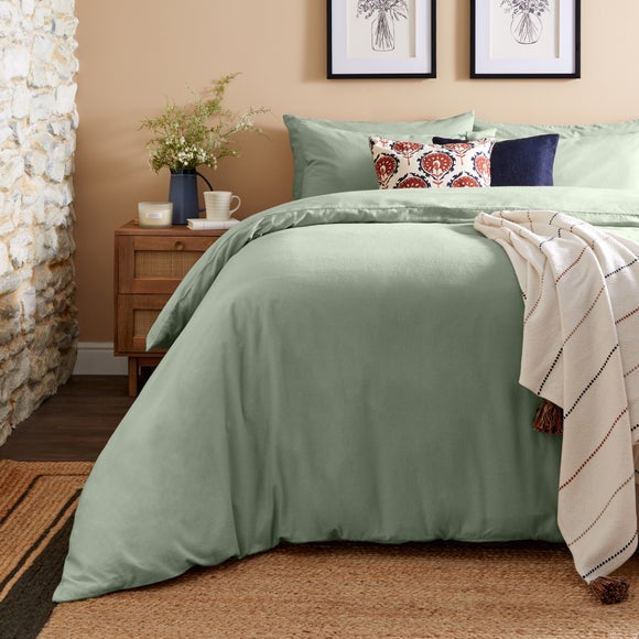 Sage green store duvet cover