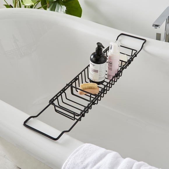 Essentials Black Bath Rack