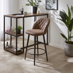 Astrid Bar Stool, Faux Leather