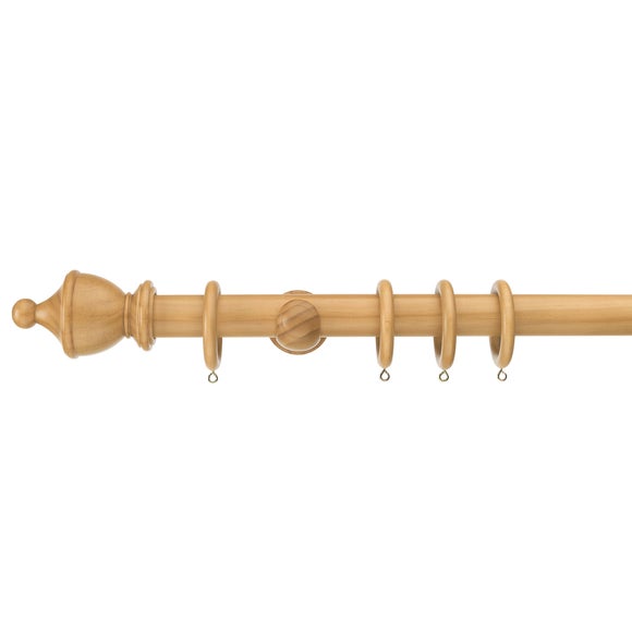 Sherwood Urn Finial Wooden Curtain Pole Brown