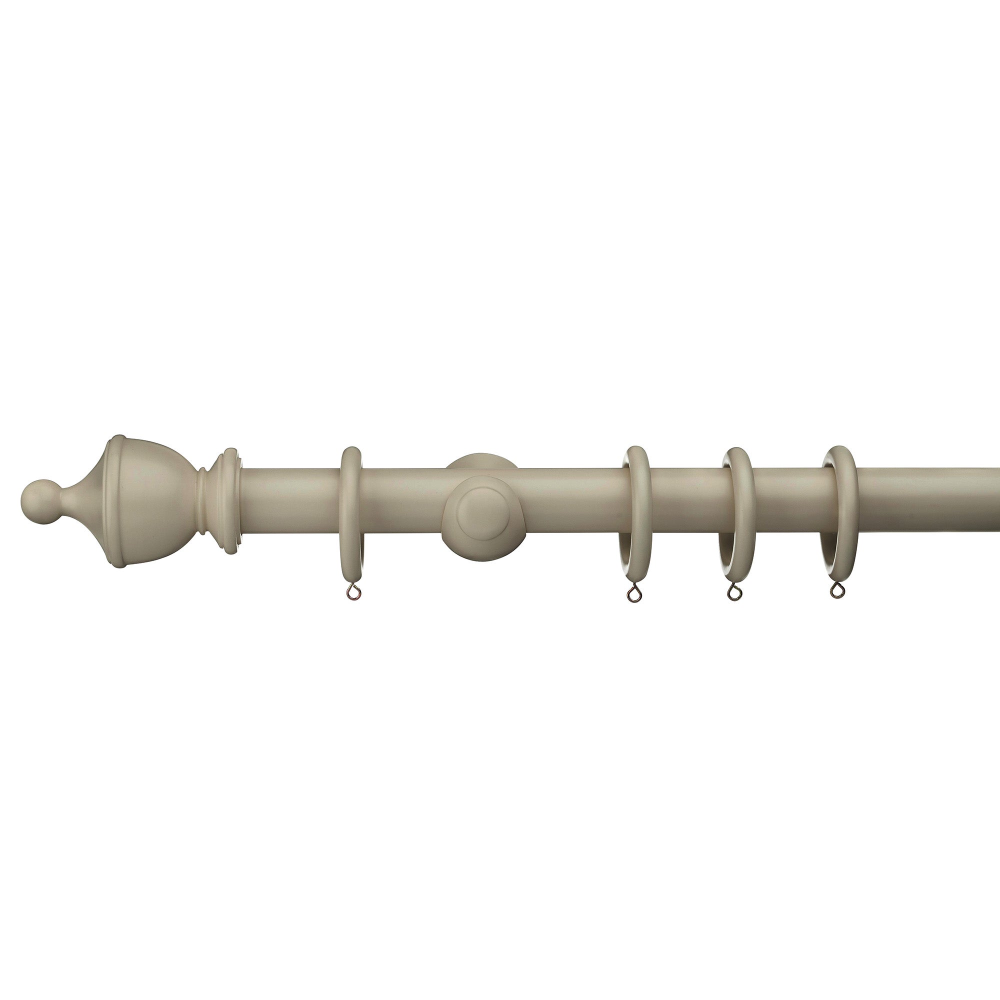 Sherwood Urn Finial Painted Wooden Curtain Pole Sherwood Taupe