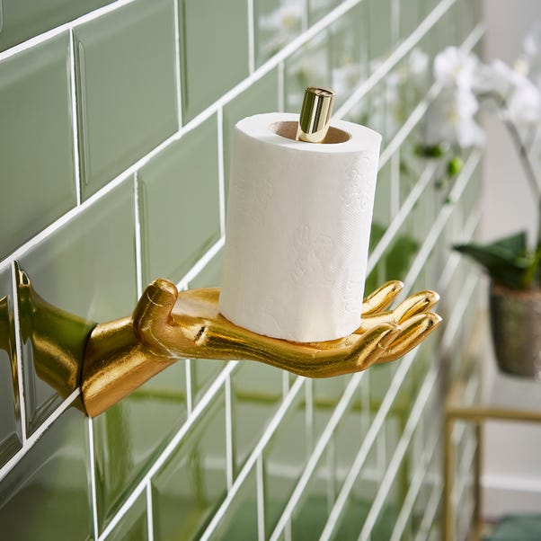 Hand Wall Mounted Toilet Roll Holder image 1 of 4