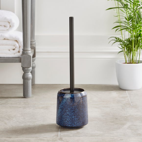 Blue toilet shop brush