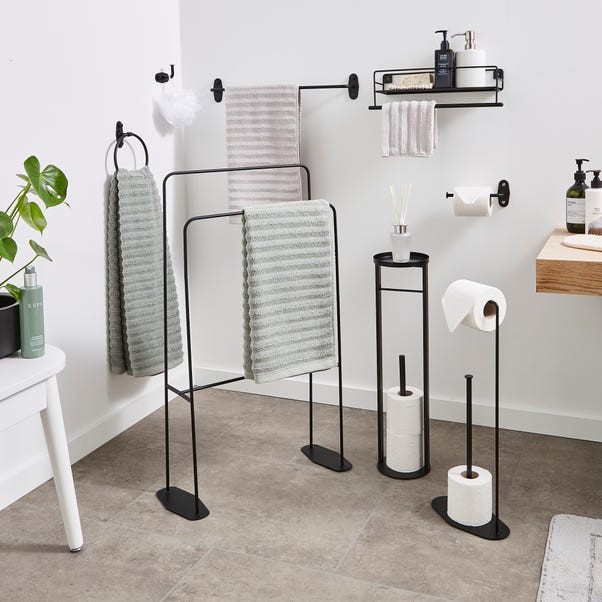 Household Essentials Carrello Portabiancheria Commerciale | Cromato Con Ruote E Barra Appendino
