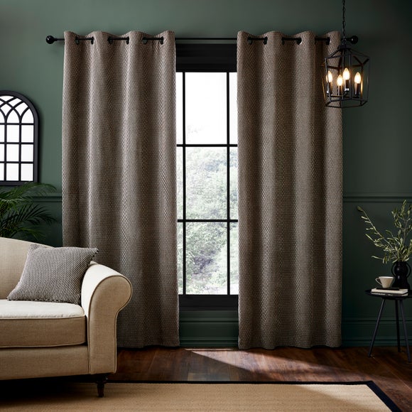 Dexter Natural Eyelet Curtains Dunelm