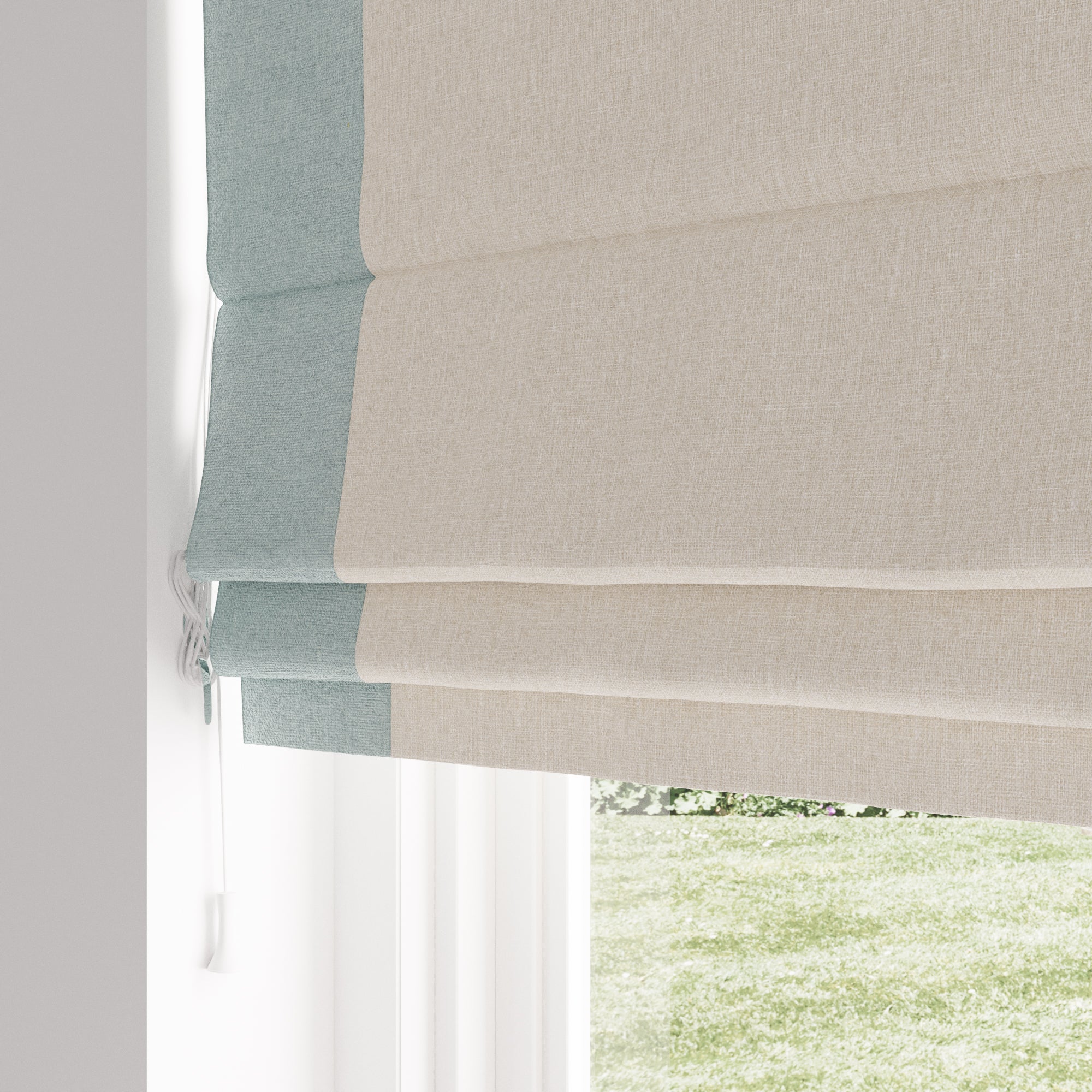 Luna Bordered Roman Blind | Dunelm