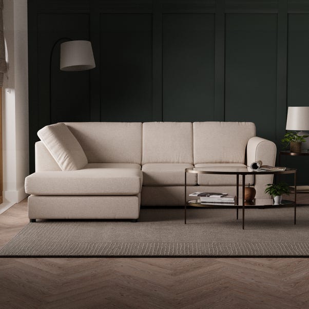 Blake Soft Texture Fabric 3 Seater Corner Sofa image 1 of 9