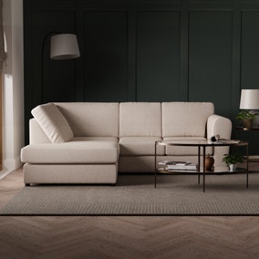 Blake Soft Texture Fabric 3 Seater Corner Sofa