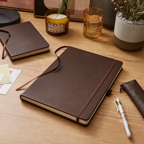 Waters & Noble A4 PU Notebook Chocolate Brown image 1 of 6