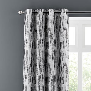 Abstract Global Eyelet Curtains -blackout Thermal Available-