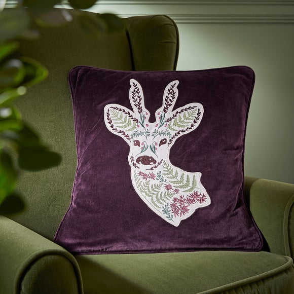 Dunelm purple outlet cushions