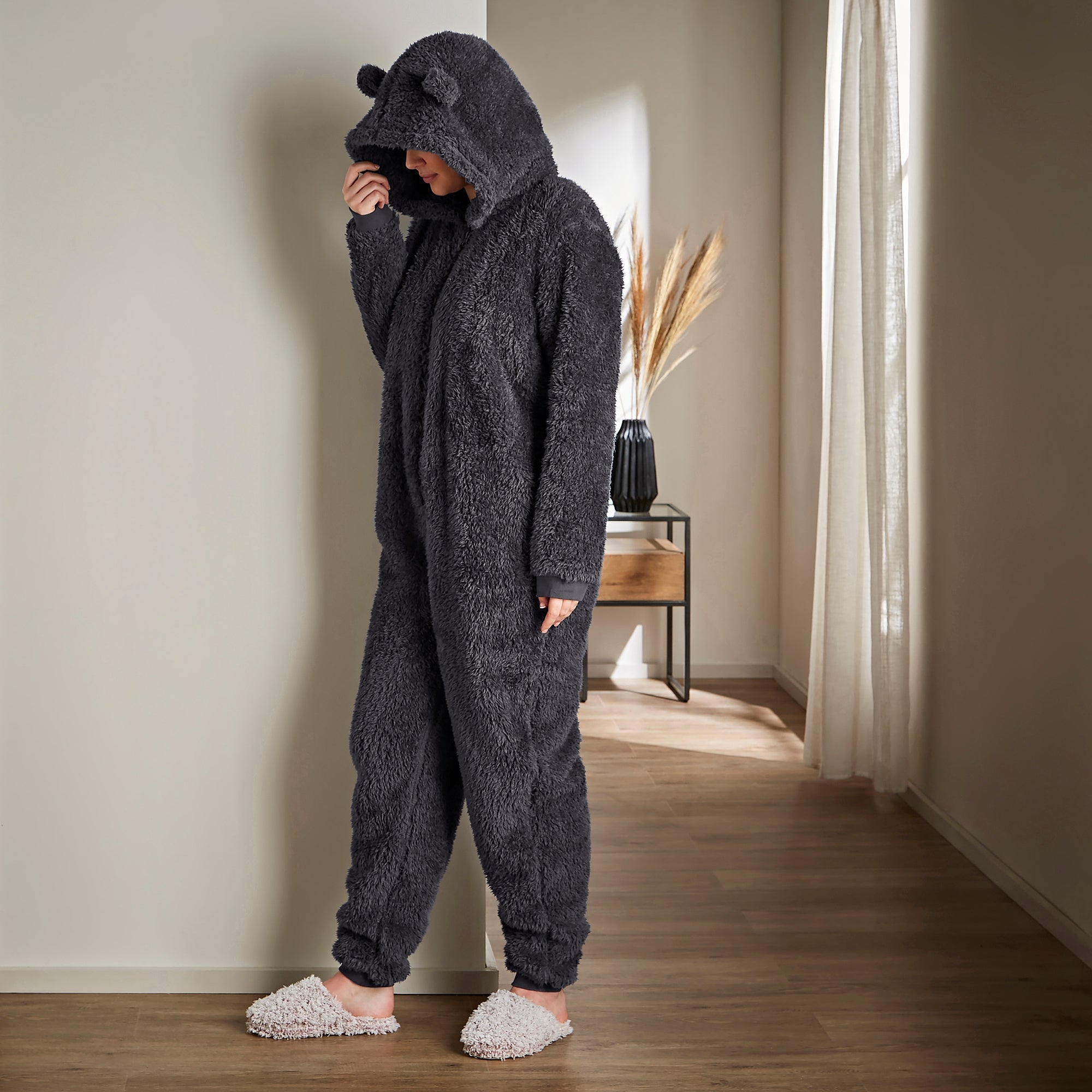 Teddy Onesie, Charcoal