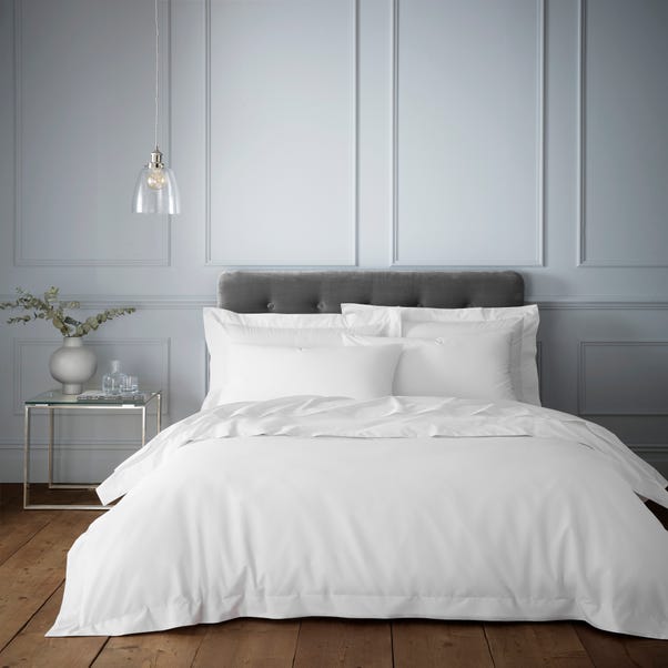 Hotel 230 Thread Count Cotton Percale Duvet Cover White image 1 of 1