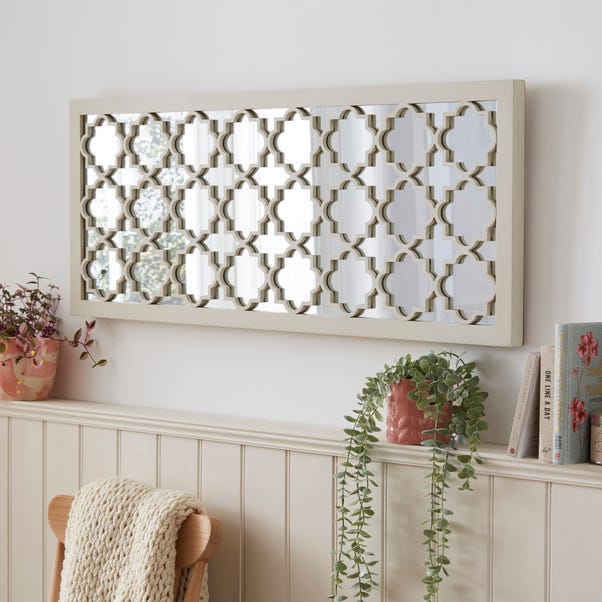 Sandstone Washed Decorative Rectangle Wall Mirror image 1 of 5