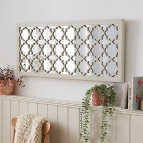 Sandstone Washed Decorative Rectangle Wall Mirror