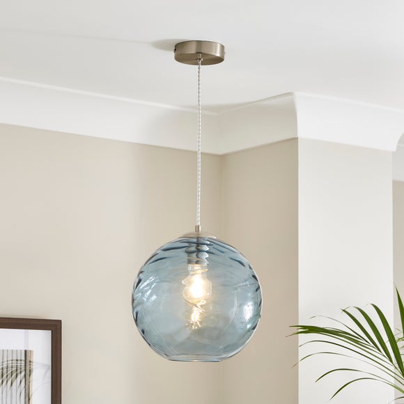 Glass pendant shop lights dunelm