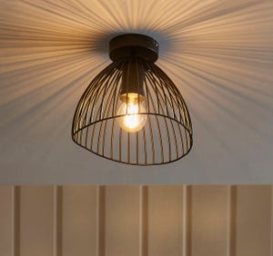 Elements Jaula Outdoor Flush Porch Ceiling Light