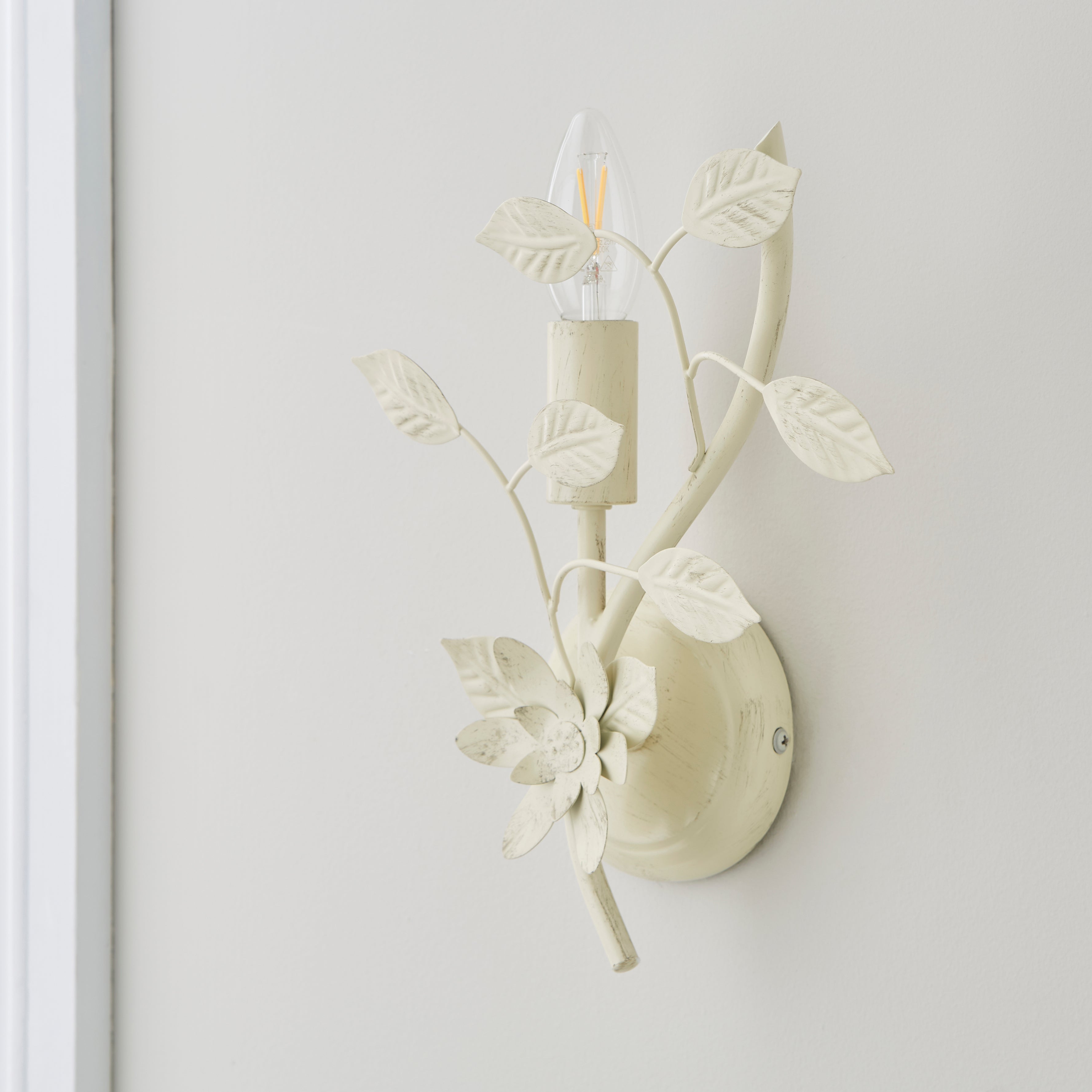 Chantelle Floral Wall Light White