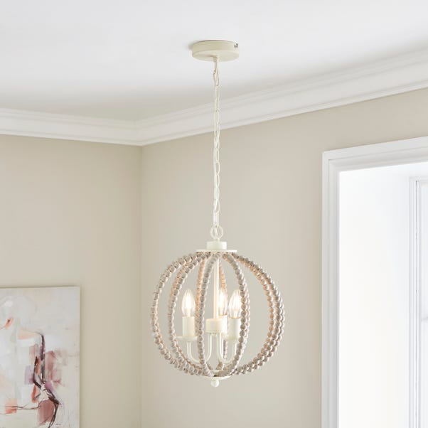 Clarice Beaded 3 Light Pendant Ceiling Fitting image 1 of 6