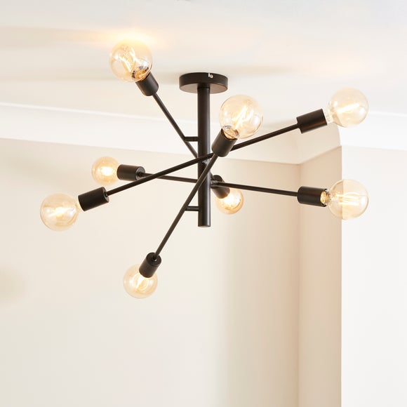 Click to view product details and reviews for Elements Koppla 8 Light Semi Flush Ceiling Light.