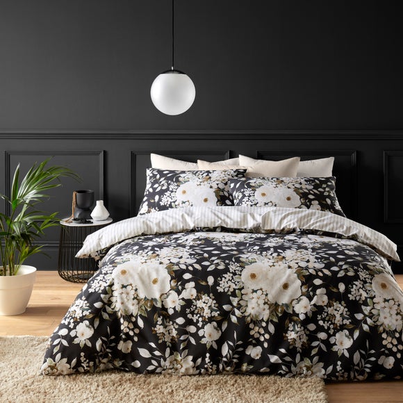 Carmel Black Duvet Cover Pillowcase Set