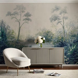 Cranberry And Laine Tranquil Floral Wall Mural