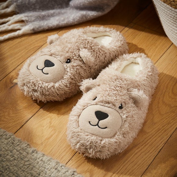 Teddy Bear Slippers Dunelm