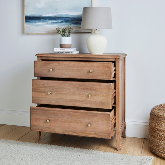 Giselle 3 Drawer Chest | Dunelm