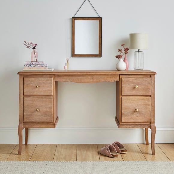 Natural wood dressing deals table