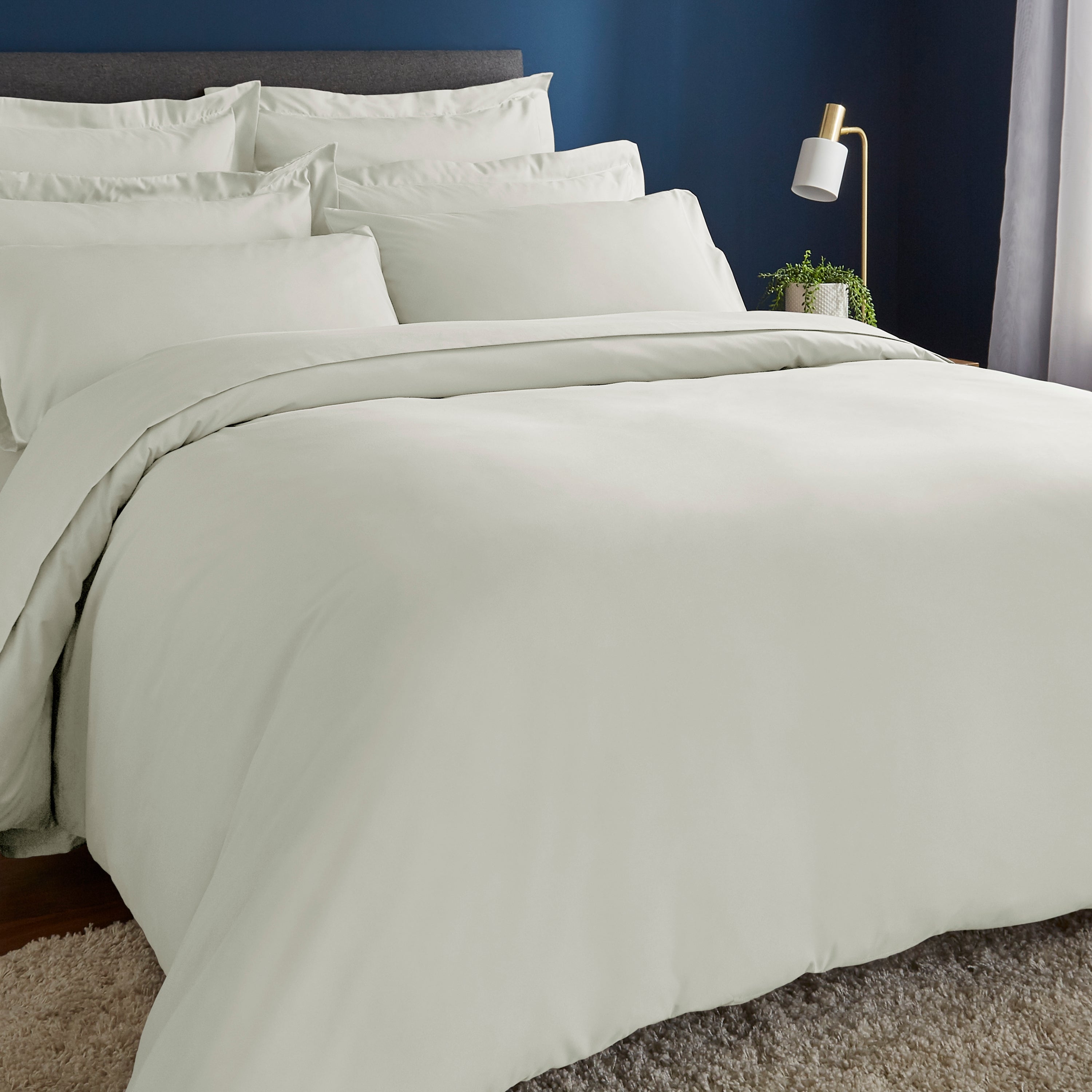 Image of Fogarty Soft Touch Natural Duvet Cover and Pillowcase Set white