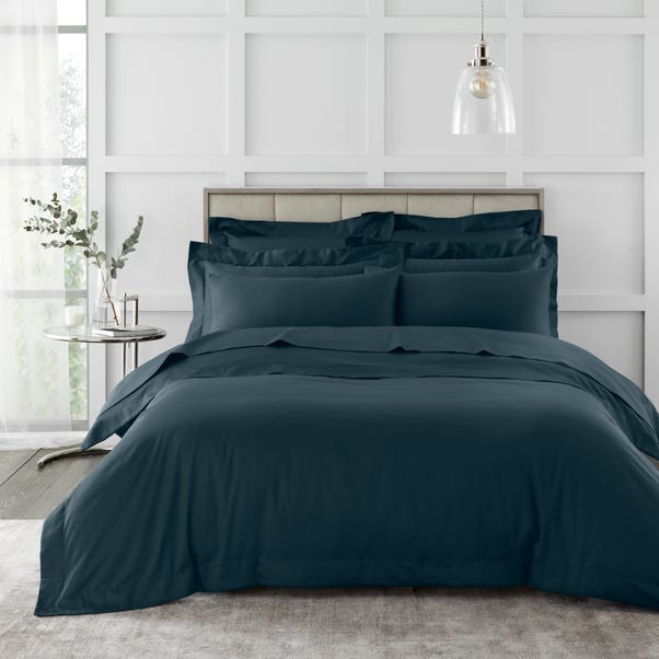 Hotel 230 Thread Count Cotton Sateen Duvet Cover Raven image 1 of 2