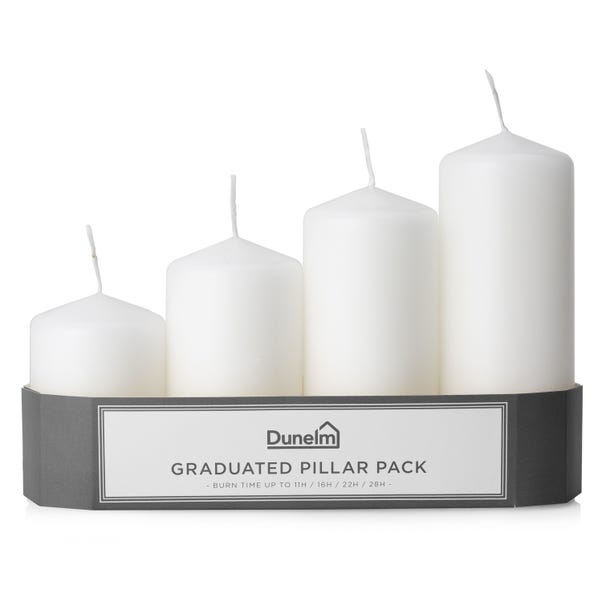 Set of 4 Graduated Pillar Candles image 1 of 1