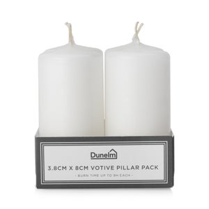 Set Of 4 Votive Pillar Candles