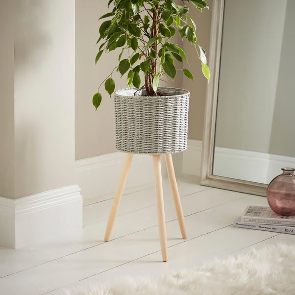 Grey Woven Plant Stand image 1 of 3