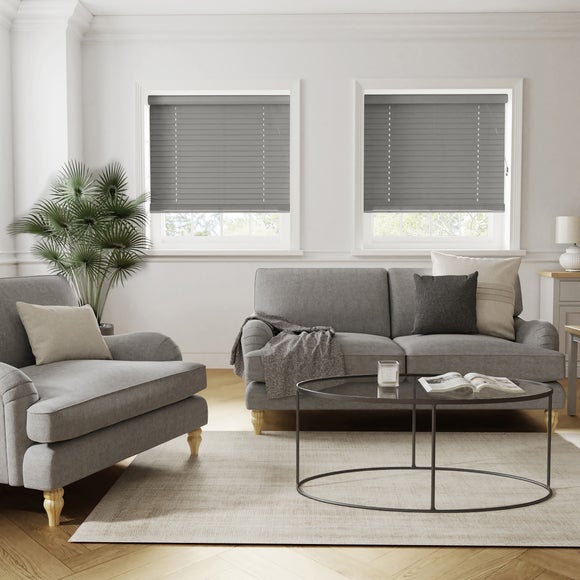 Swish Grey 50mm Made To Order Faux Wood Blinds