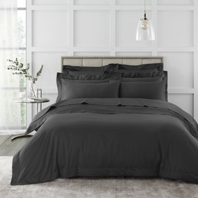 Hotel 230 Thread Count Cotton Sateen Duvet Cover Charcoal