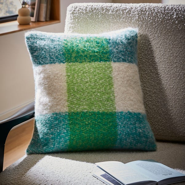 Faux Mohair Check Cushion image 1 of 5