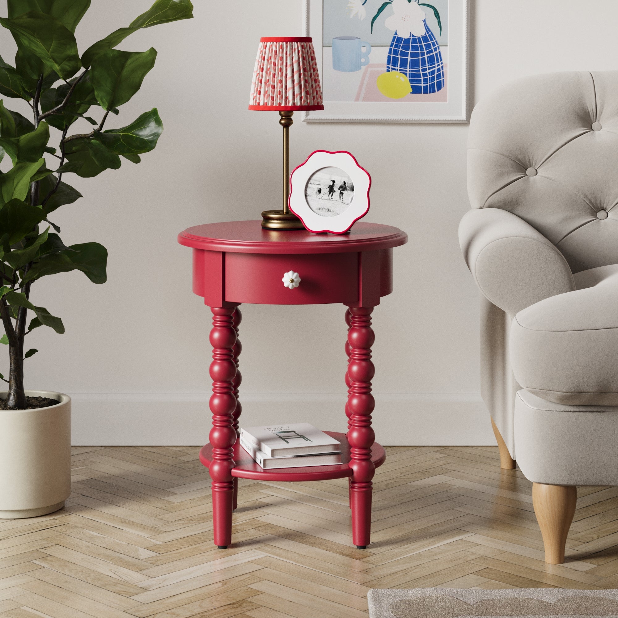 Pippin Side Table Red