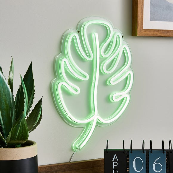 Neon shop leaf light