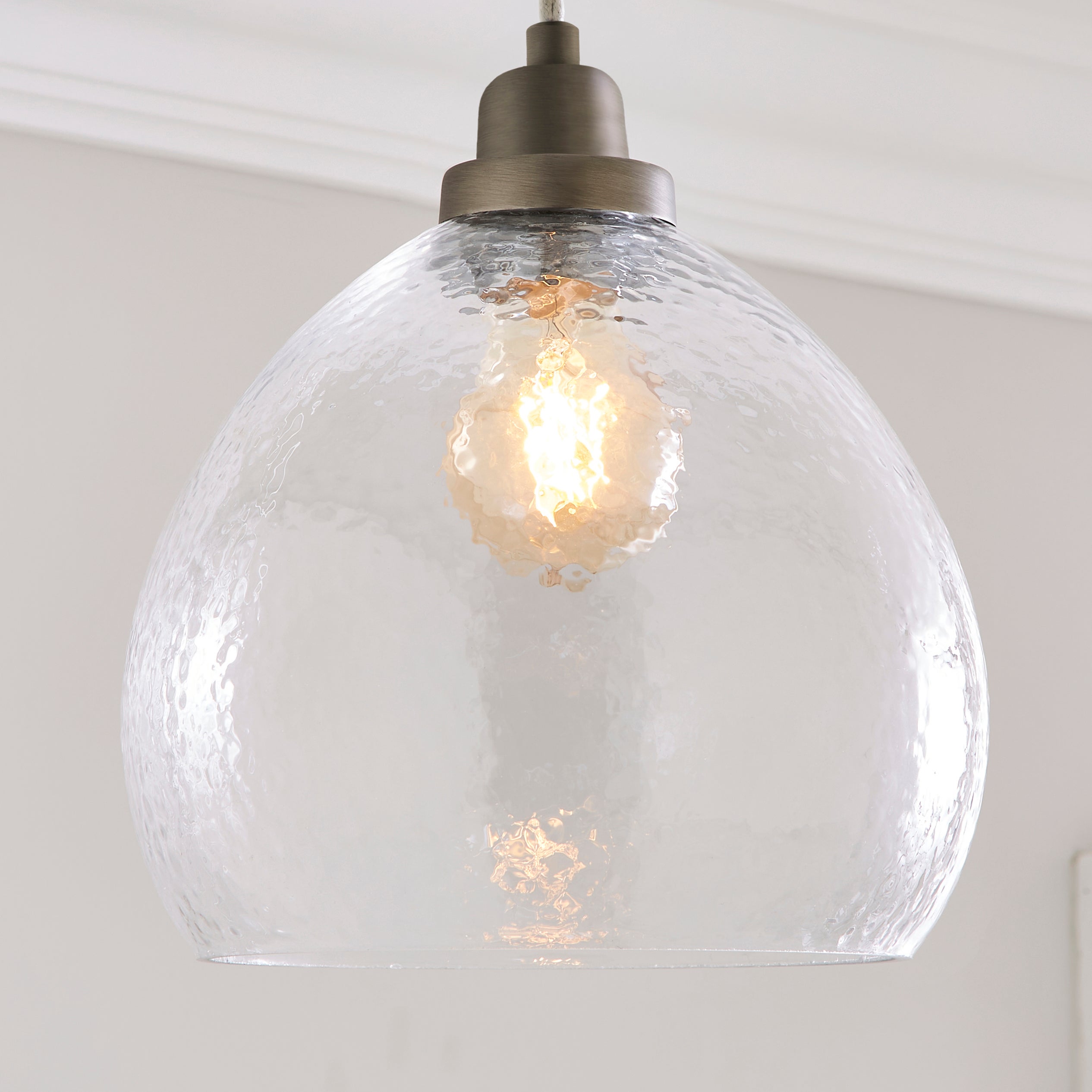 Fentress Recycled Glass Easy Fit Pendant Light Clear
