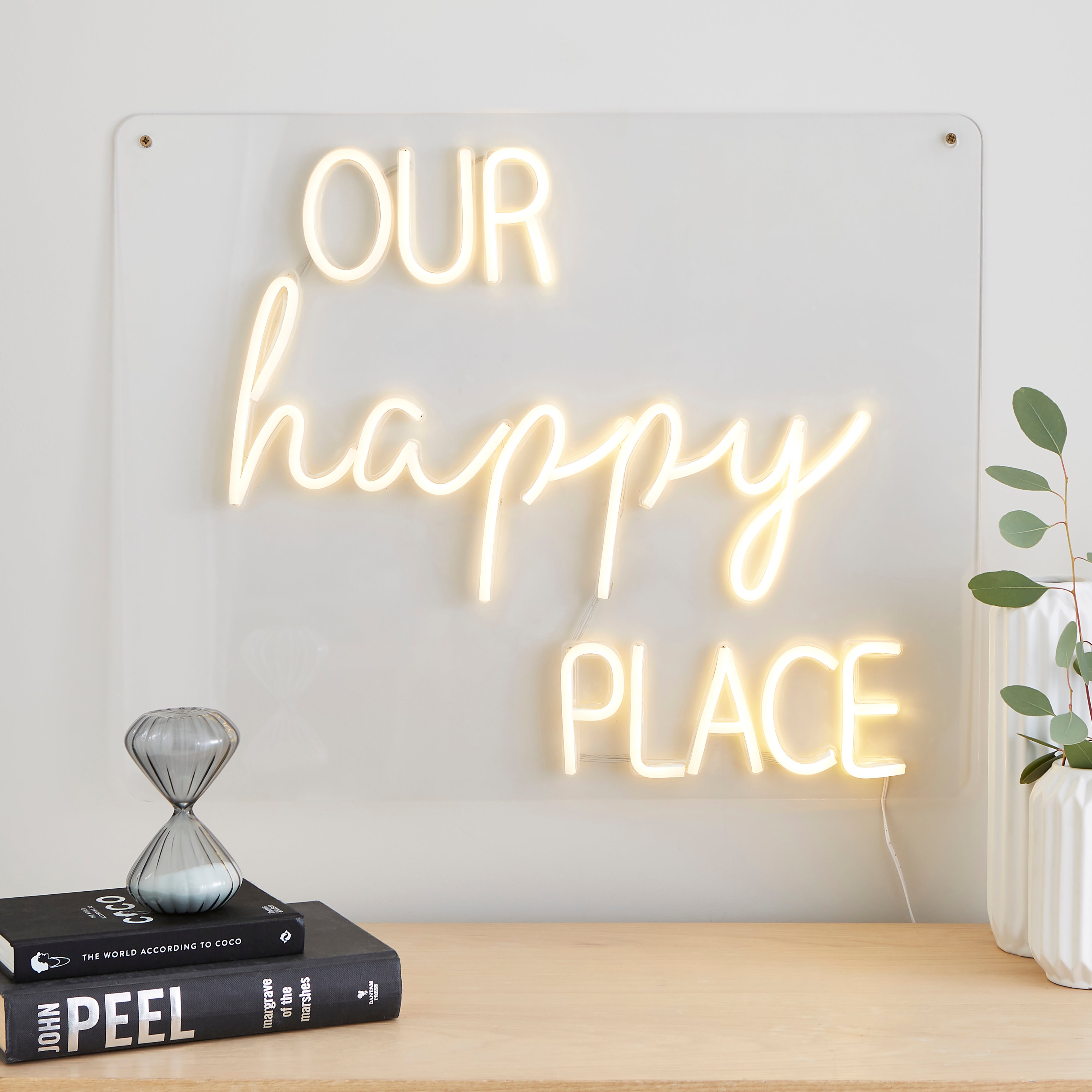 Our Happy Place Neon Sign