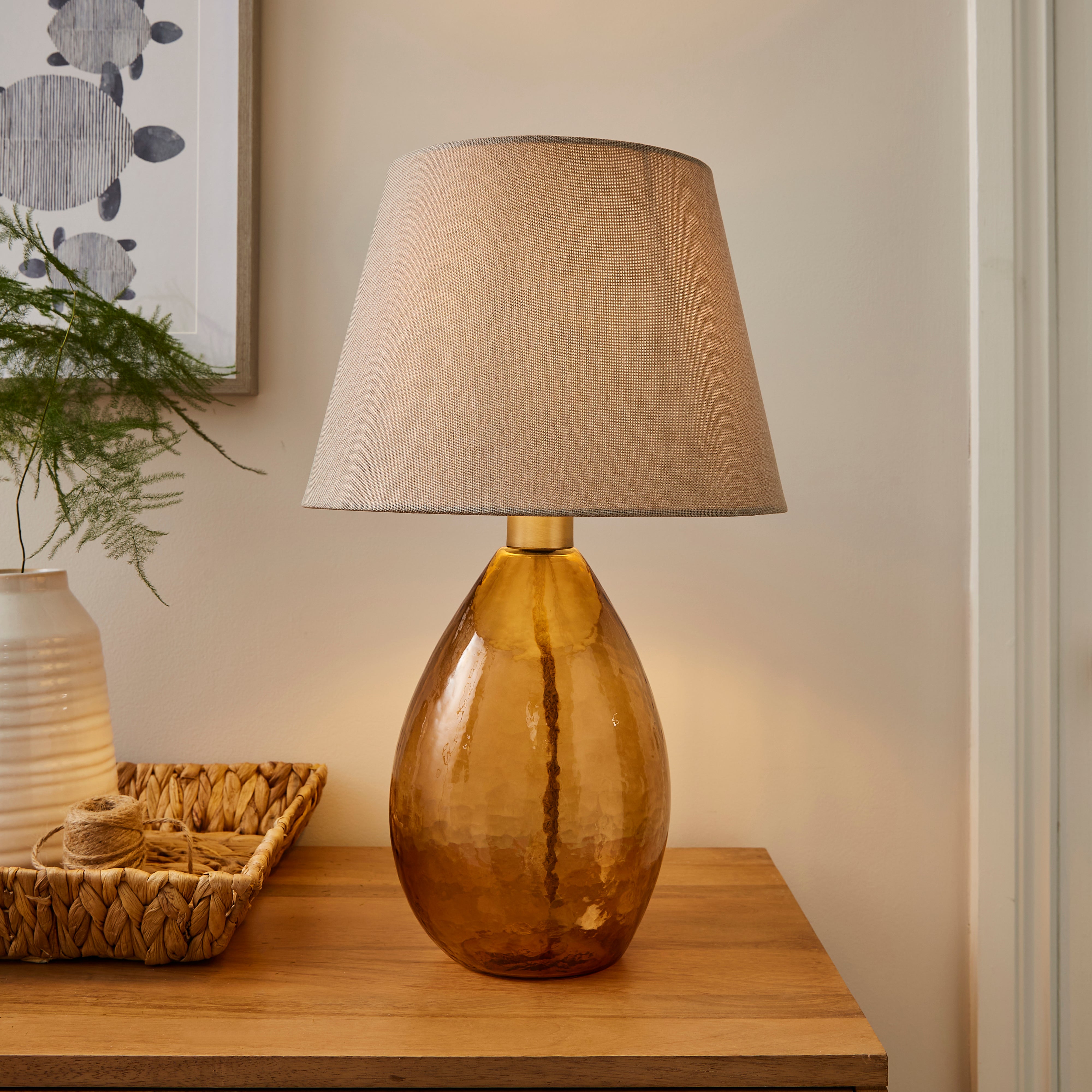 Fentress Recycled Glass Table Lamp Large Brown