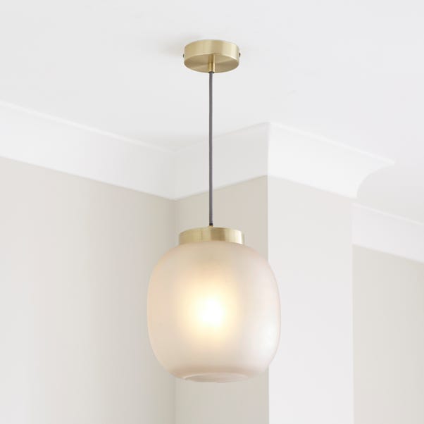 Lixue Recycled Glass Frosted Smoked Pendant Light image 1 of 6