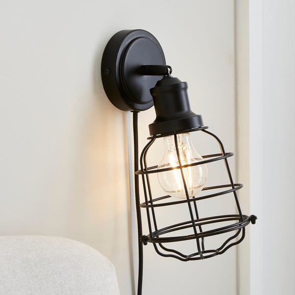 Wallace Caged Plug In Wall Light image 1 of 5
